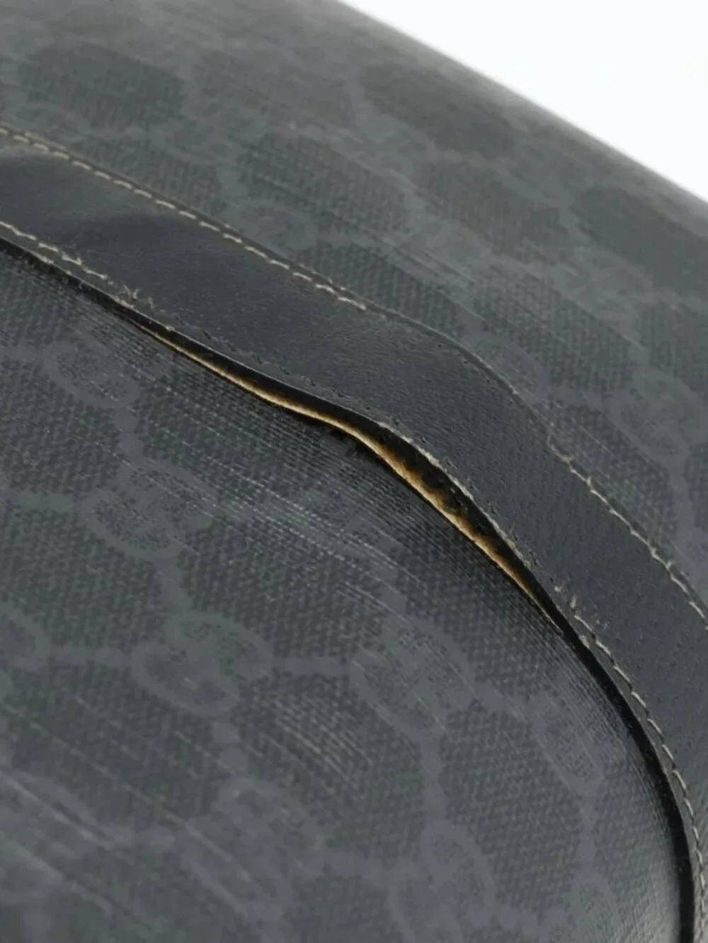 GUCCI GG Supreme Web Sherry Line Hand Bag PVC Black Gold 40 02 007 Auth